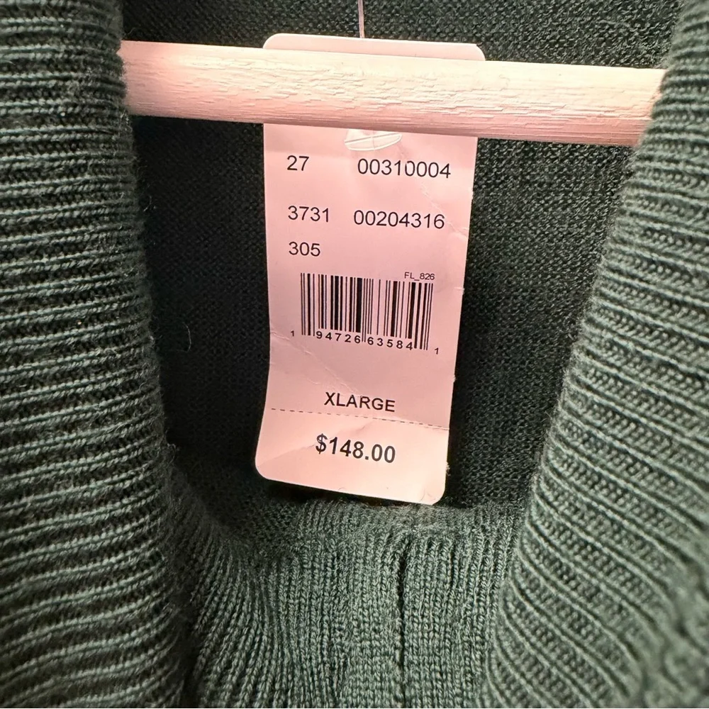 Brooks Brothers Forest Green Zip-Up Sweater - Picture 4 of 6
